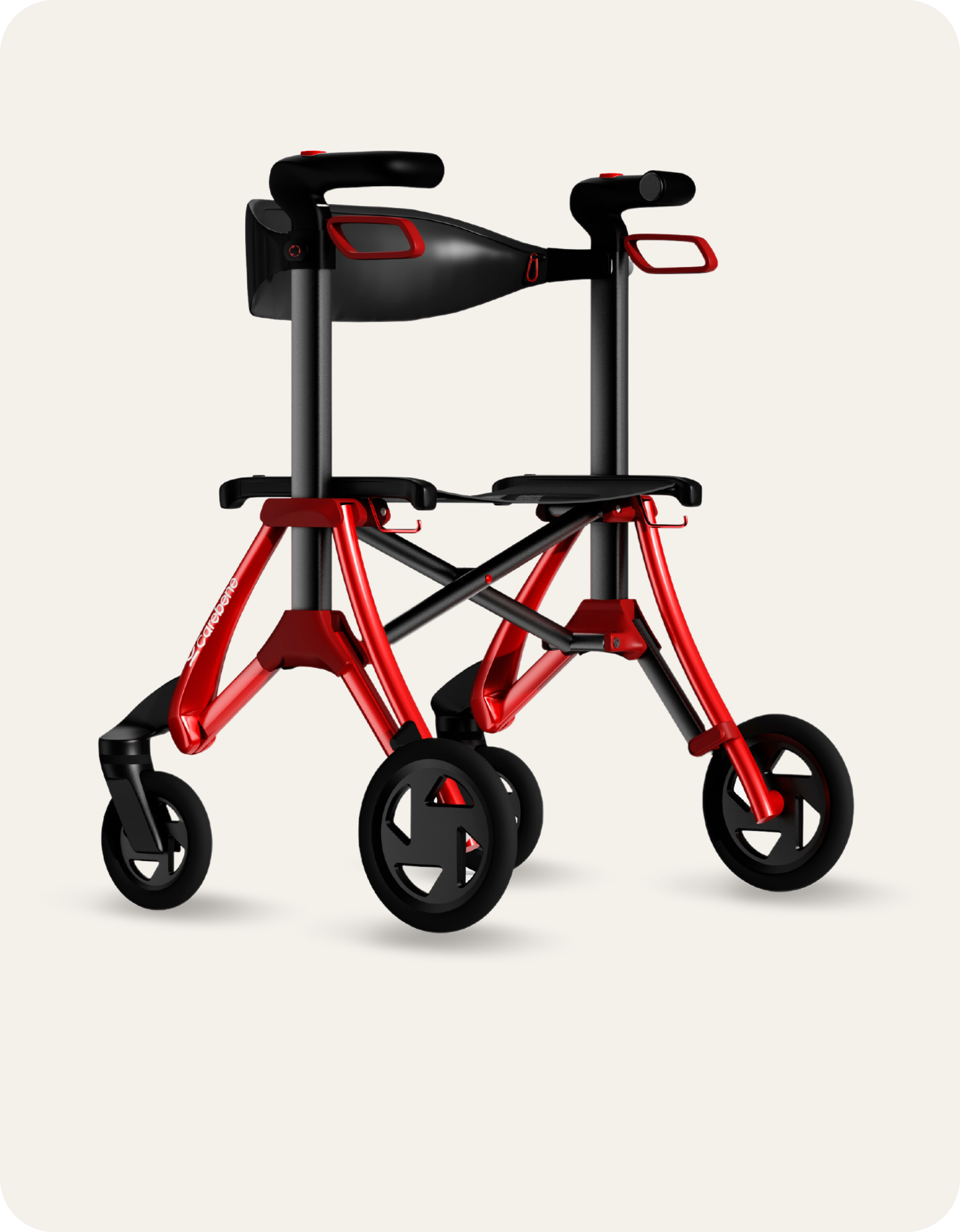 Fully Assembled Rollator with Seat & Backrest